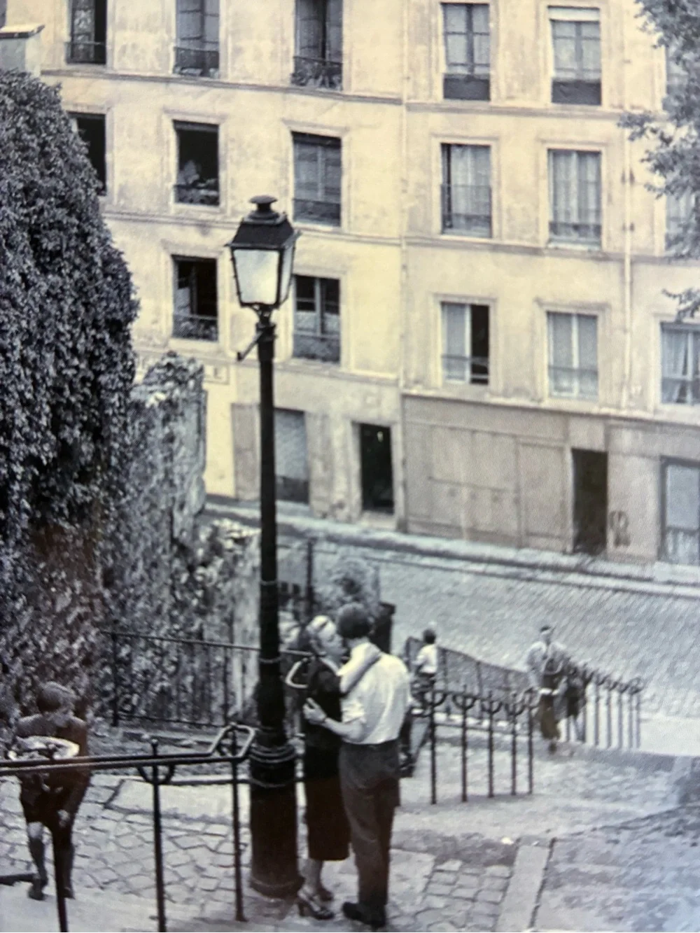 Vintage Paris Montmartre Framed Art Print Black Wood Frame French Wall Decor